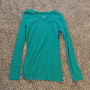 Teal long sleeve tee